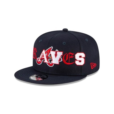 Sapca New Era Atlanta Braves MLB Mixed Font 9FIFTY Snapback - Albastri